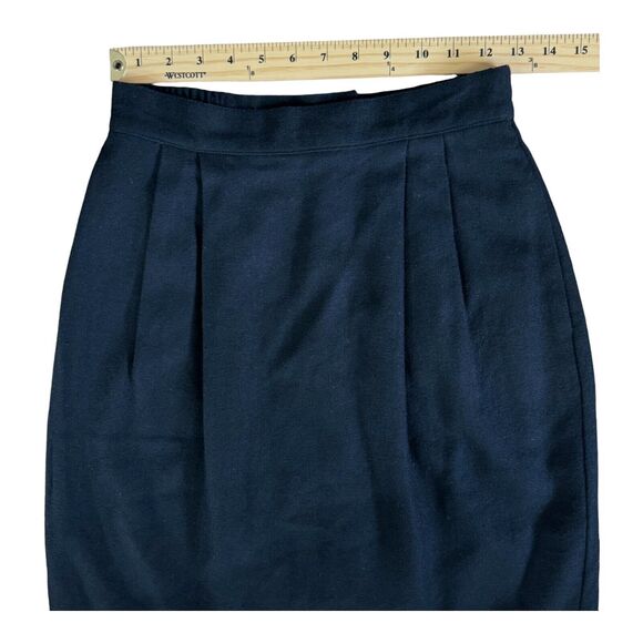 Vintage Leslie Fay Skirt Women 8 Black Straight Pencil BossBabe Witchy Academia - Picture 10 of 11